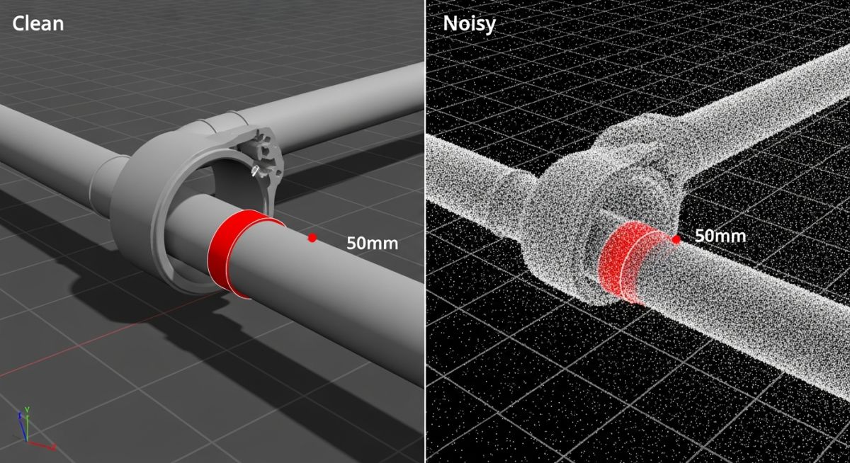 3D Point Cloud vs CAD model comparison for brownfield engineering interference check