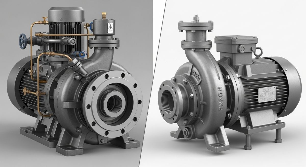 High-pressure comparison of API 610 Pumps vs ANSI Centrifugal Pumps in an industrial refinery.