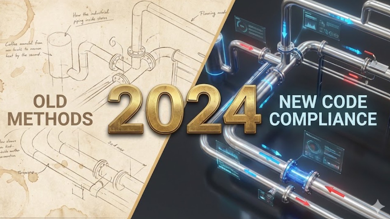 ASME B31.3 2024 edition code book and digital piping model.