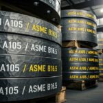 High-quality ASTM A105 material forged steel flanges for high-pressure piping systems.