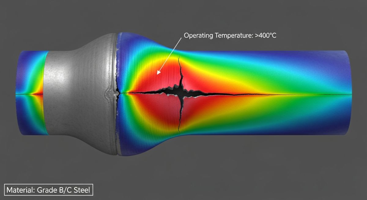 Engineering failure analysis of ASTM A106 pipe under high-temperature stress