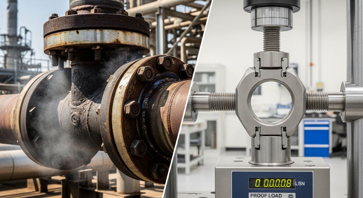 Industrial flange assembly utilizing certified ASTM A194 Nuts in a petrochemical plant