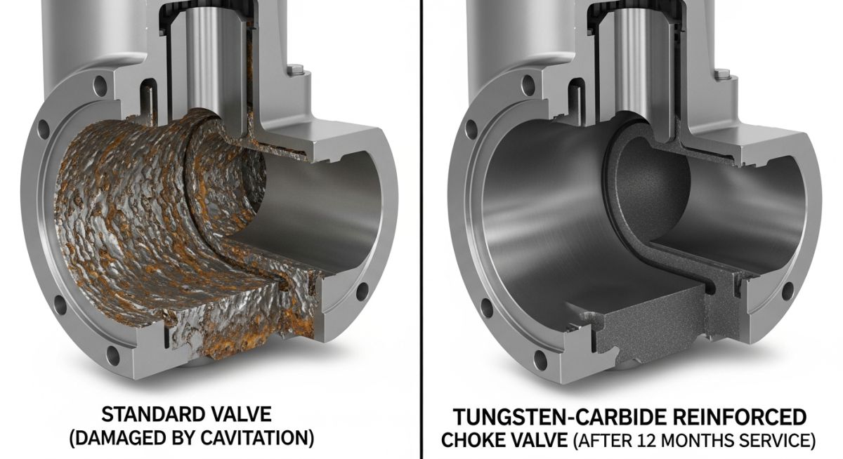 Erosion comparison in Choke Valves for Oil and Gas case study