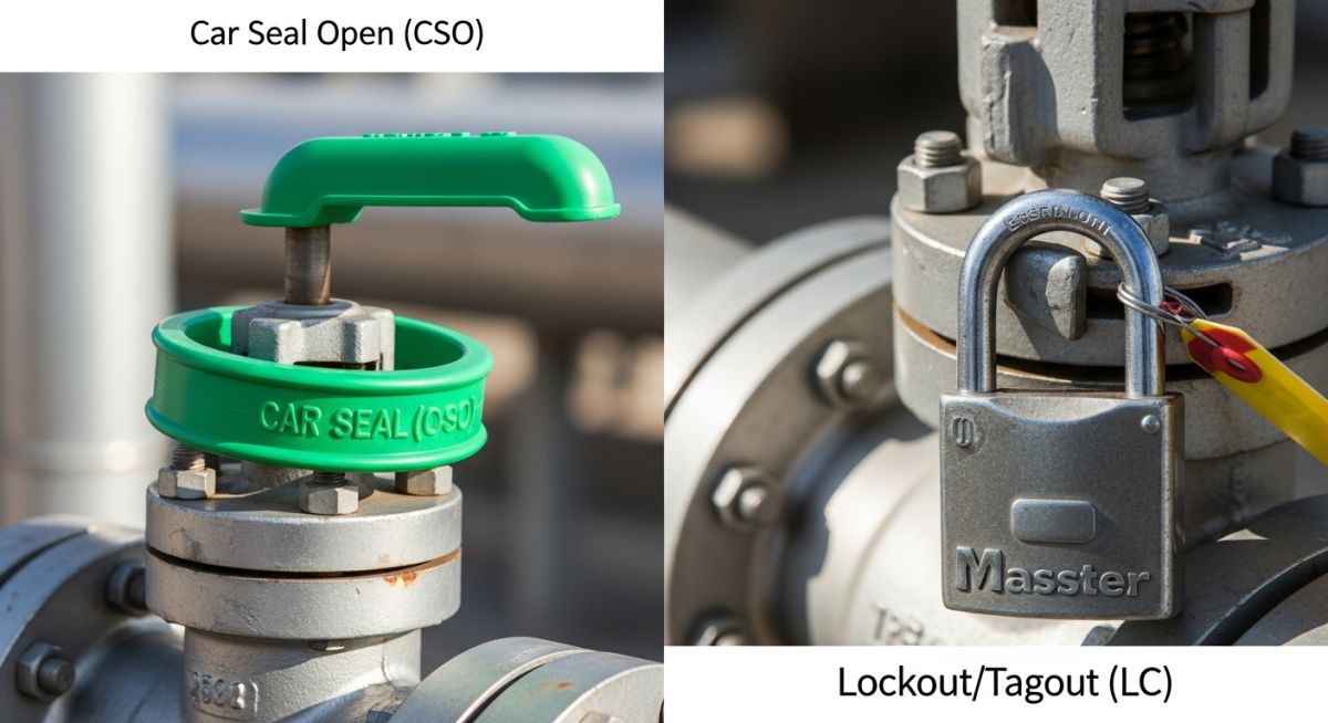 Real-world comparison of car seals and locks for LO and LC in Valves