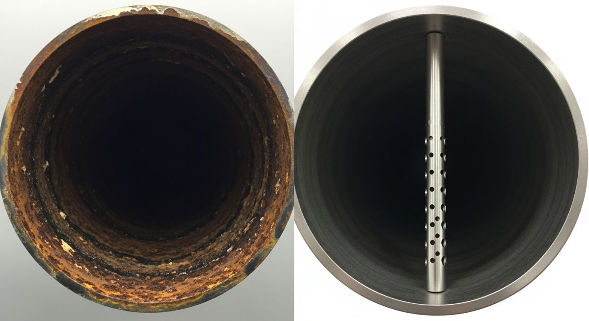 Case study comparison of pipeline corrosion vs protected pipe using a Chemical Injection Quill