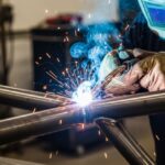 High-precision TIG welding on Chromoly Steel AISI 4130 tubular frame in 2026.