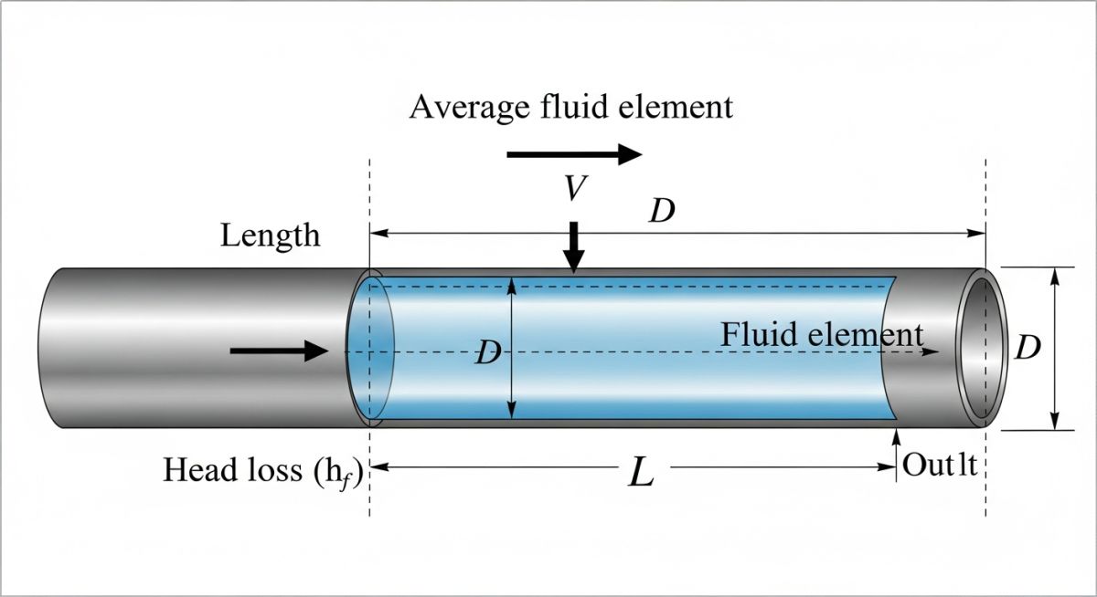 Darcy-Weisbach variables for Piping Pressure Drop Calculation.