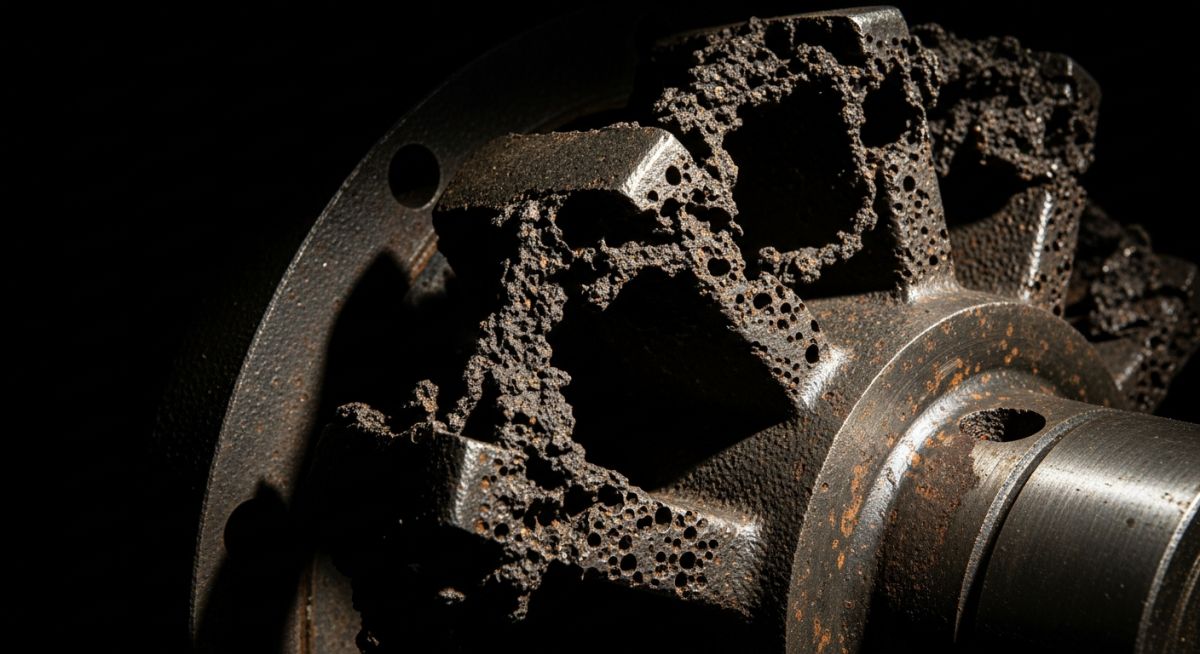 Damage to a Fire Pump impeller caused by cavitation and improper suction