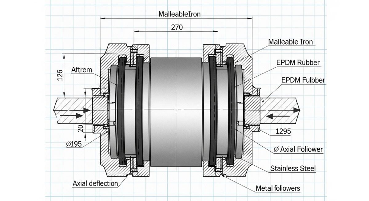 Flexible Sleeve Coupling modeling components for CAESAR II Stress Analysis