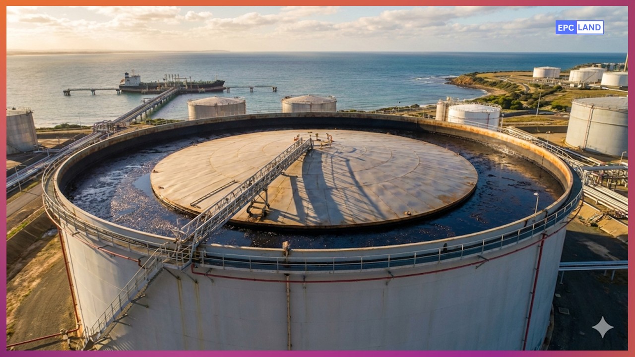 High-capacity external floating roof tank design for crude oil storage 2026.