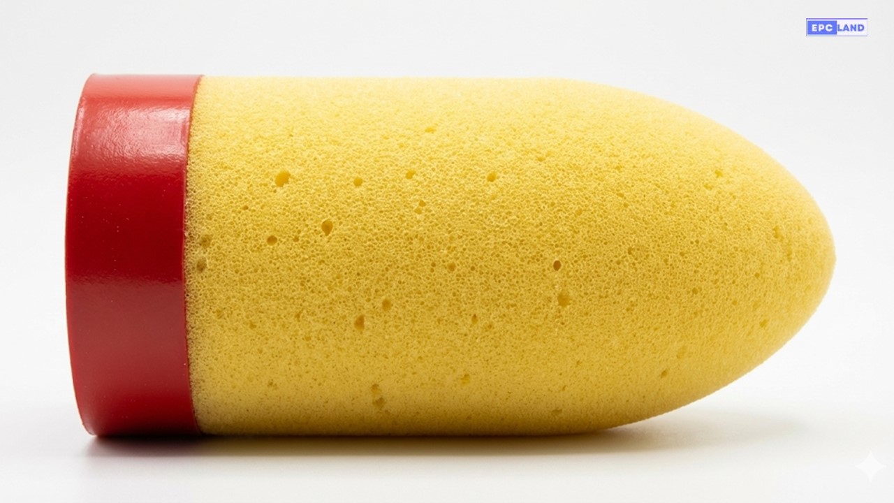 Foam pig or polly pig for pipeline drying and dewatering