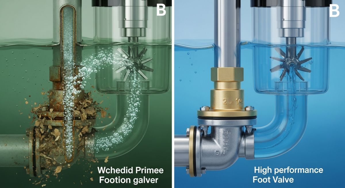 Foot Valve maintenance case study showing pump priming efficiency