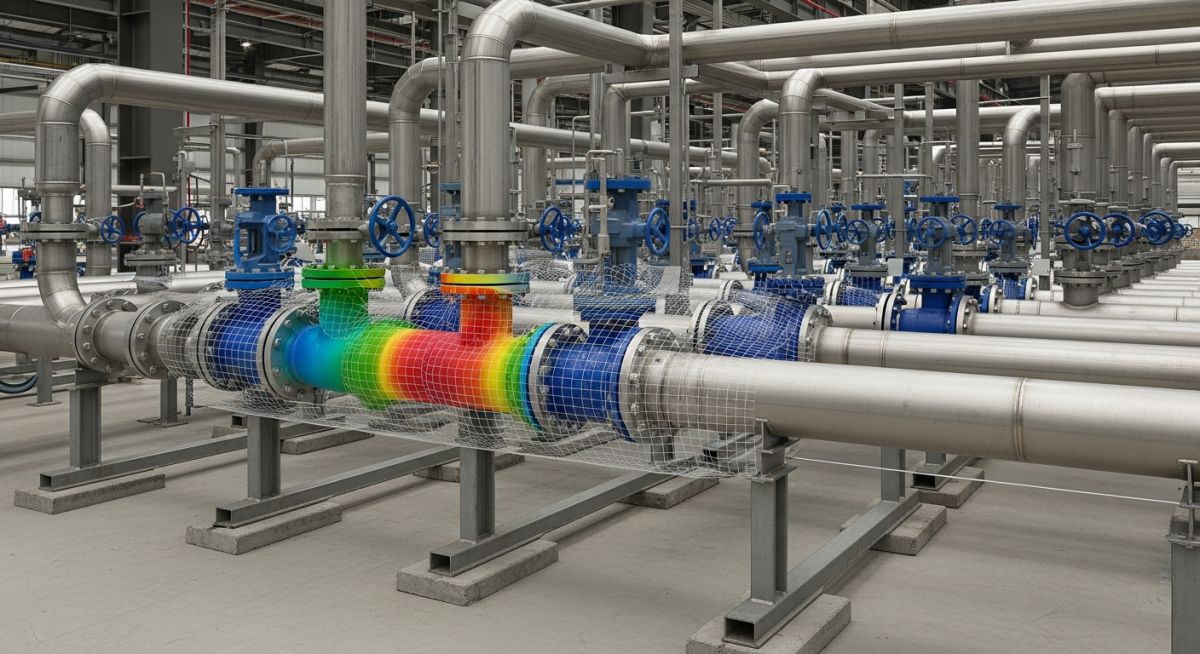 Professional engineering analysis of Friction Forces in Cold State of Piping in an industrial facility.