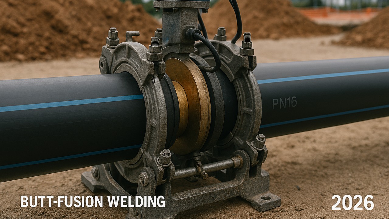 Case study of PN16 HDPE pipe installation using butt-fusion welding