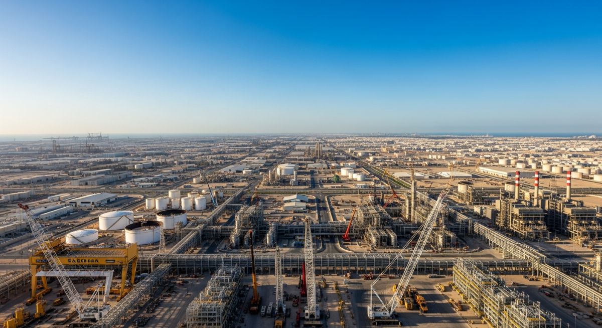 Professional engineers reviewing project plans at major EPC Companies in UAE.