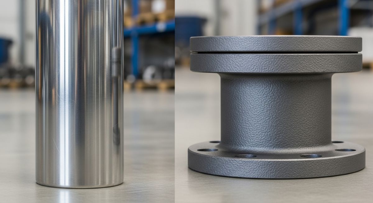 Engineering comparison of industrial piping showing Stainless Steel vs Alloy Steel.