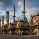 Major Types of Fired Equipment including Vertical Cylindrical and Cabin Heaters in an Oil Refinery.