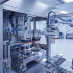 Industrial automated High-Frequency Welding machine operating in a precision manufacturing facility.