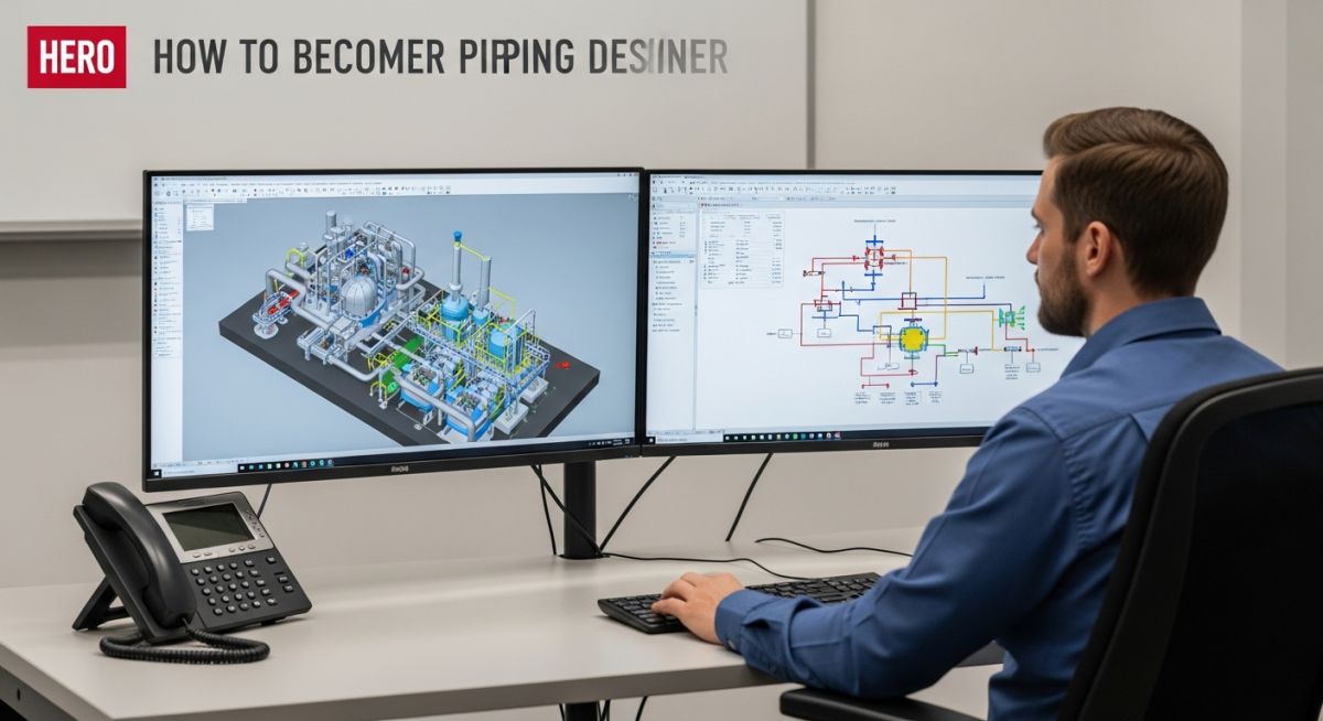 Professional Piping Designer working on 3D Plant Model using SP3D software for an EPC project.