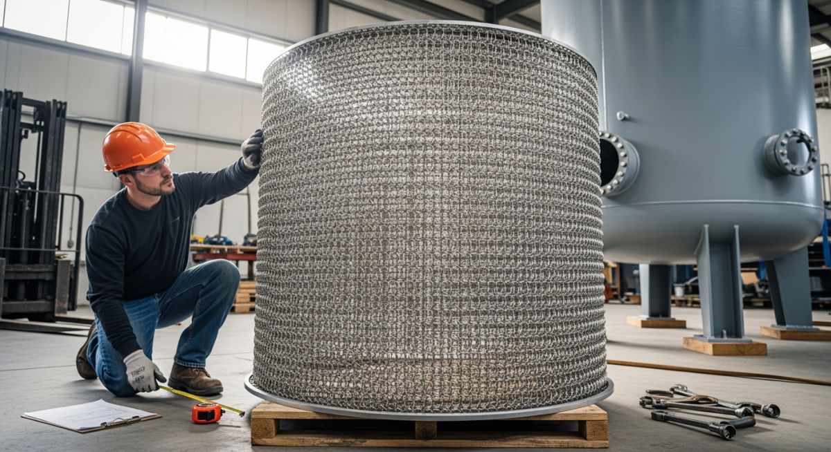 High-efficiency stainless steel Demister Pad for industrial vapor-liquid separation.