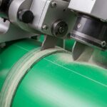 Industrial Fiberglass Pipe Shaver performing a precision taper on an FRP pipe end 2026.