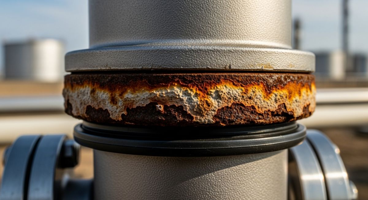 Corroded transmitter diaphragm seal used in an Instrumentation Engineering failure case study