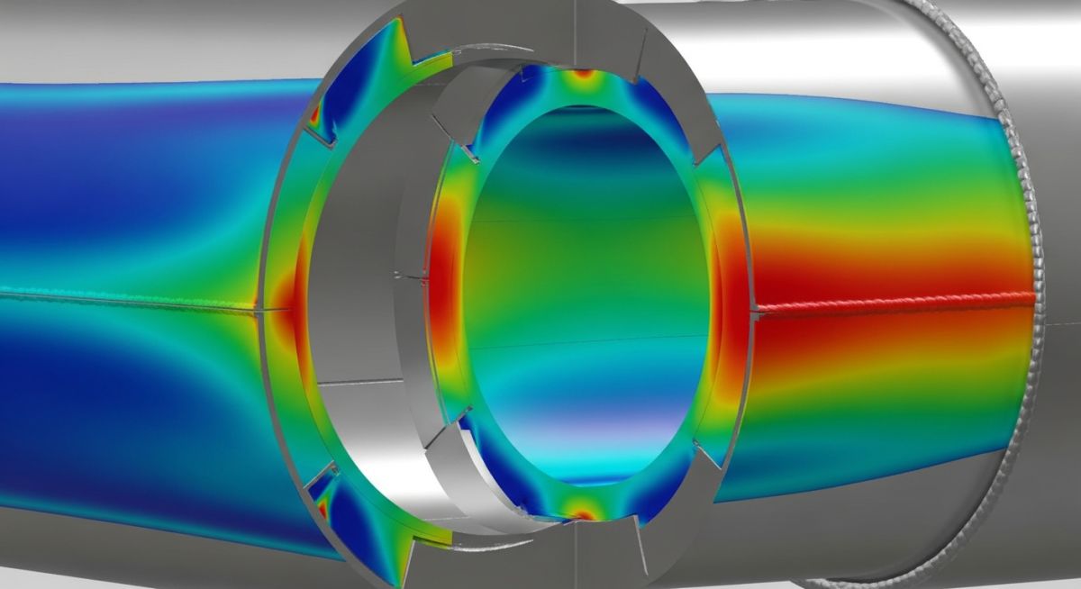 Advanced Jacketed Piping Stress Analysis simulation for industrial process plants.