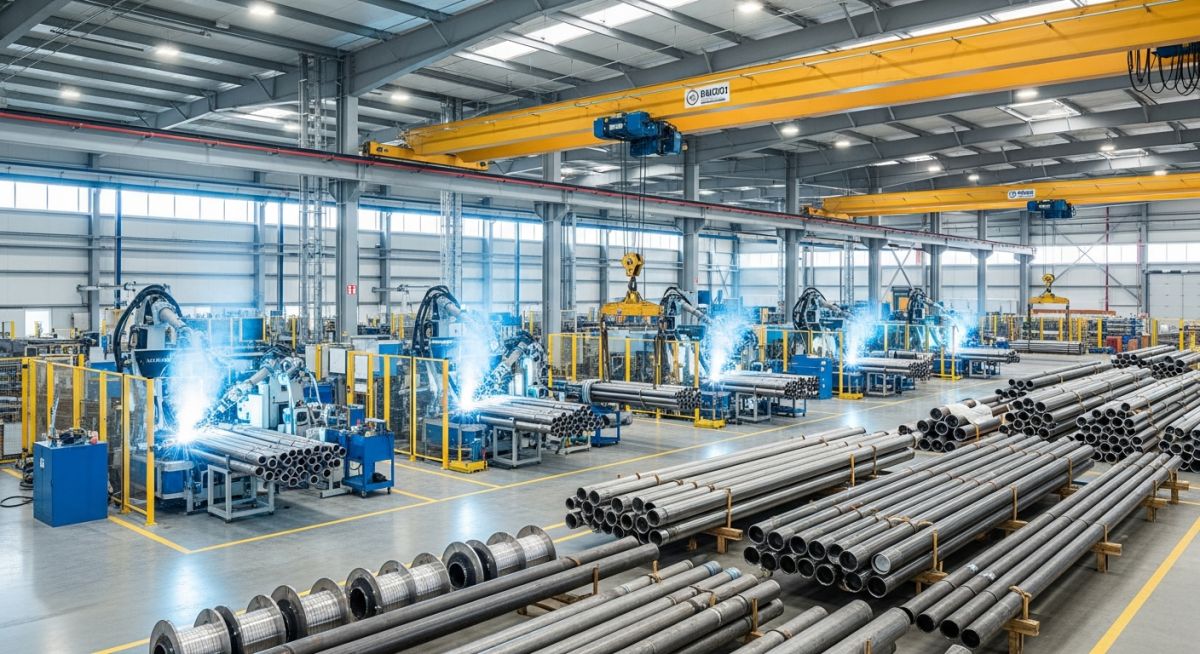 High-capacity Pipe Fabrication Shops for oil and gas infrastructure.