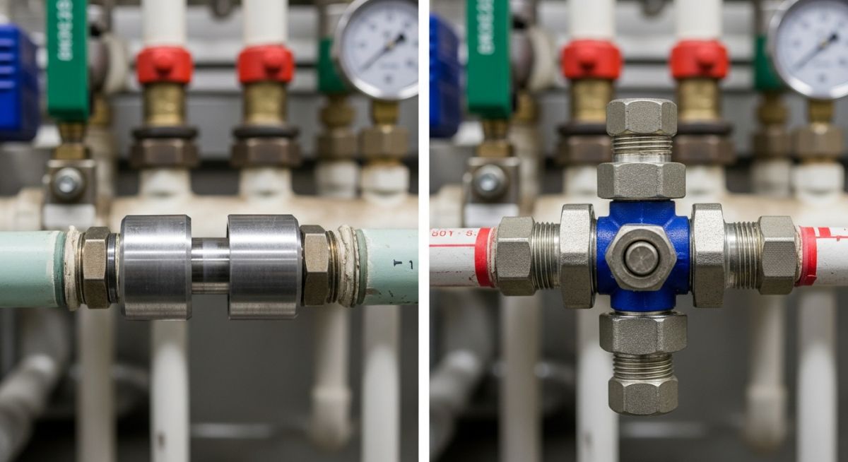 Comparison of maintenance accessibility between a coupling and a Pipe Union Fitting