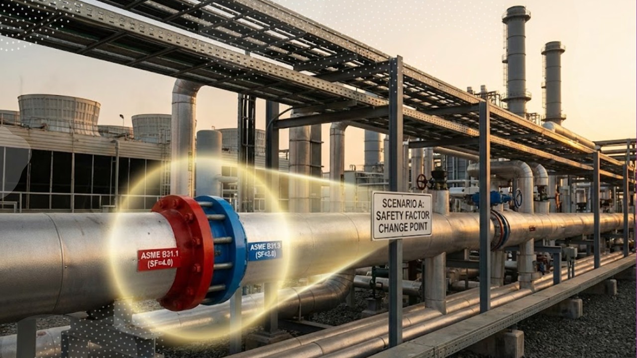 Macro analysis of fatigue crack at piping transition joint
