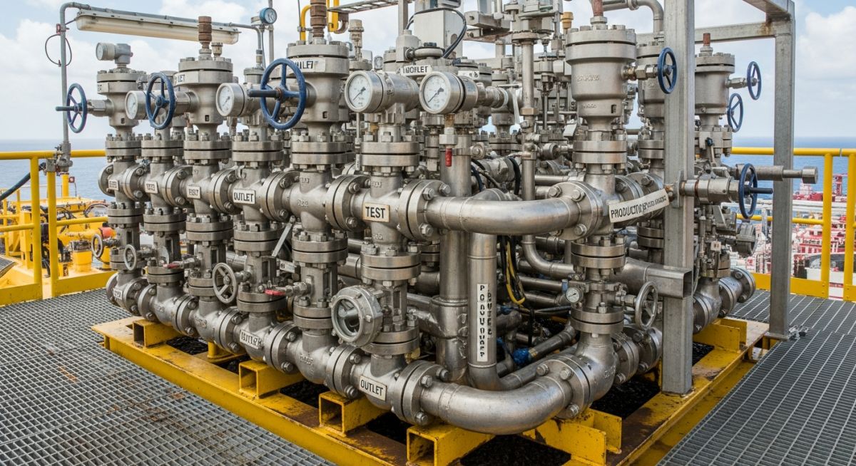 Offshore oil and gas production Piping Manifold Design case study