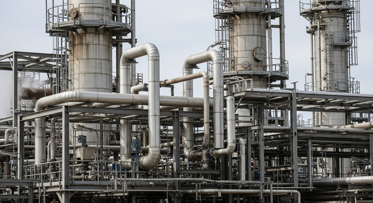 Atmospheric distillation column pressure control setup at a refinery