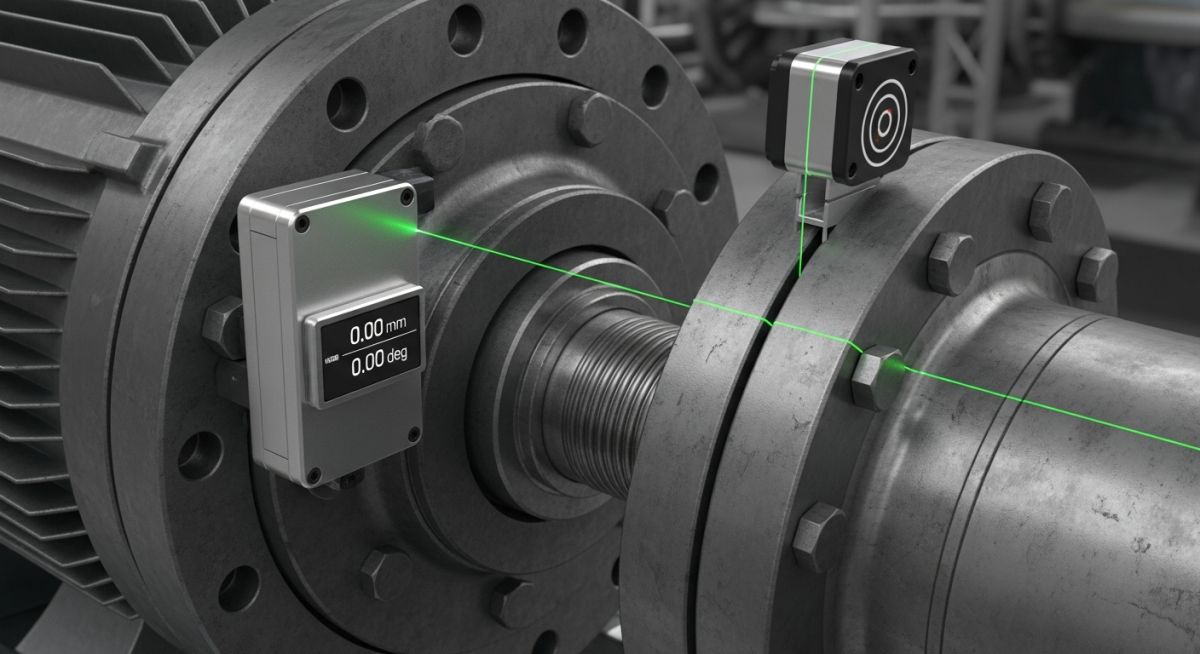 Precision Rotating Equipment Piping Alignment using laser tools on a process pump.