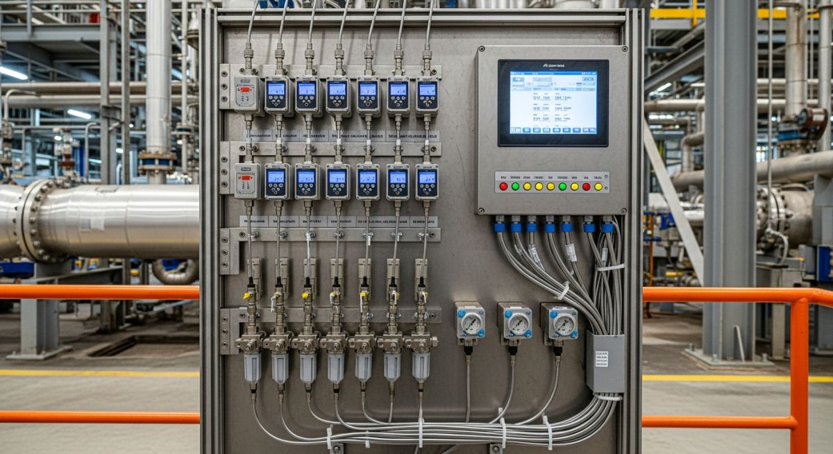 Sample Cooler Installation in a Petrochemical Plant Sampling Rack