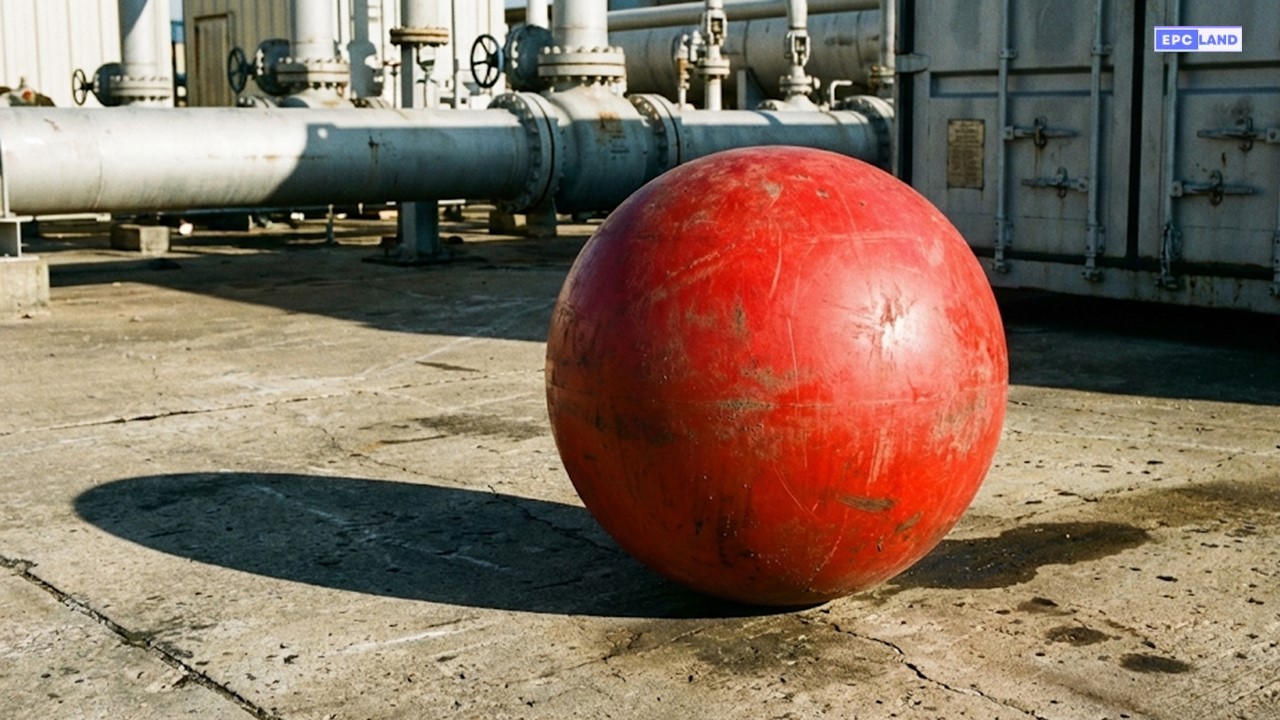 Spherical pipeline pig for batching and separation
