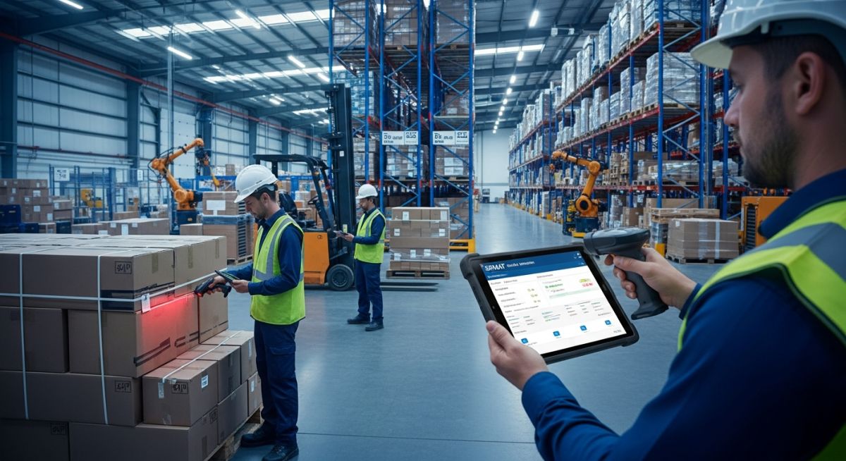 SmartPlant Materials mobile tracking and warehouse management on a major 2026 construction site