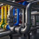 Professional 3D CAD model demonstrating advanced Pipe Routing Concepts in a refinery.