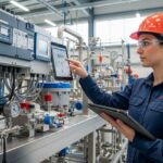 Lead engineer performing a Factory Acceptance Test FAT on an industrial skid system 2026