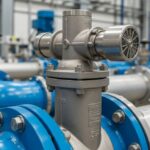 Industrial Air Relief Valve installed on municipal water transmission pipeline for surge protection.