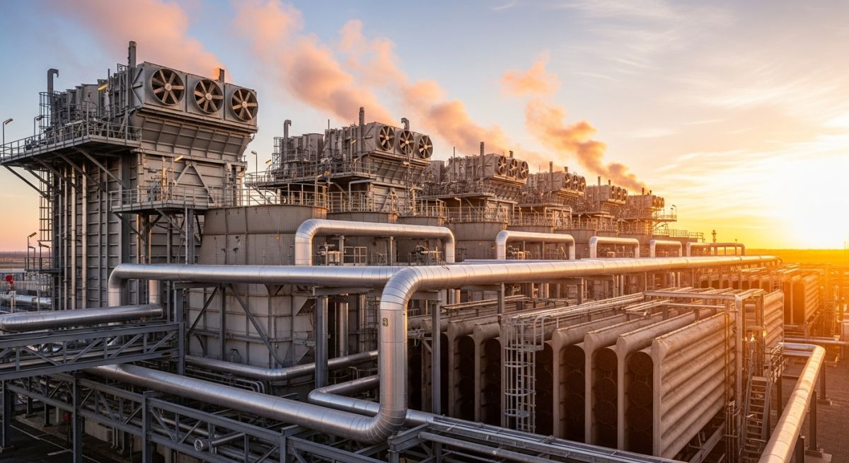 Industrial Types of Condensers and heat exchangers in a thermal power plant.