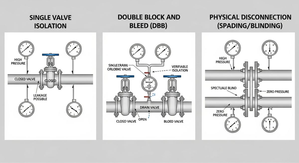 Technical comparison of Equipment Isolation Method configurations
