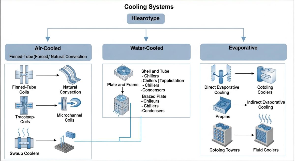 Engineering classification chart of different Types of Condensers