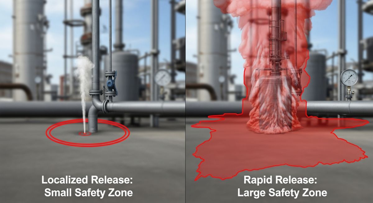 Comparative analysis of Hydrogen release safety considerations for vessel rupture vs pipeline leak