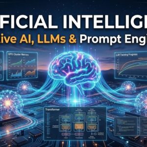 Artificial Intelligence course covering Generative AI, LLMs, Prompt Engineering, Machine Learning, AI Agents, and Microsoft Copilot applications