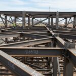 A36 steel structural application in industrial pipe rack construction
