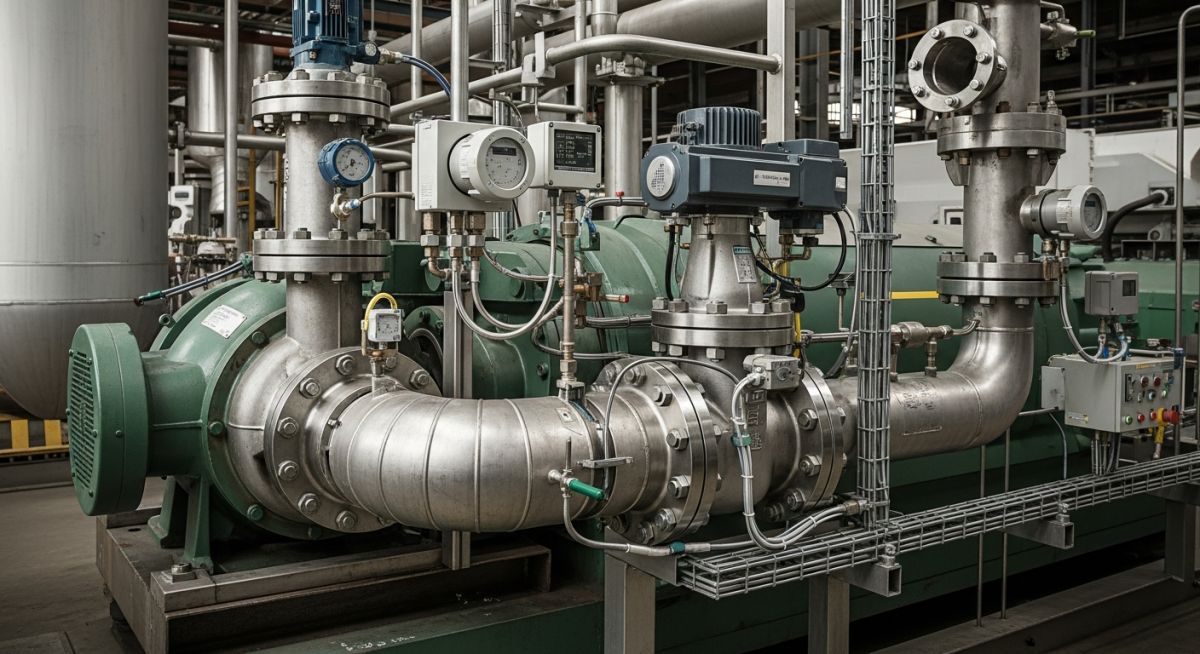 Anti-surge valve installed in compressor recycle line with flow loop