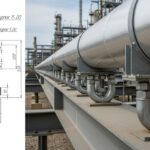 Heavy duty stainless steel U-bolt pipe support installed on an industrial piperack.