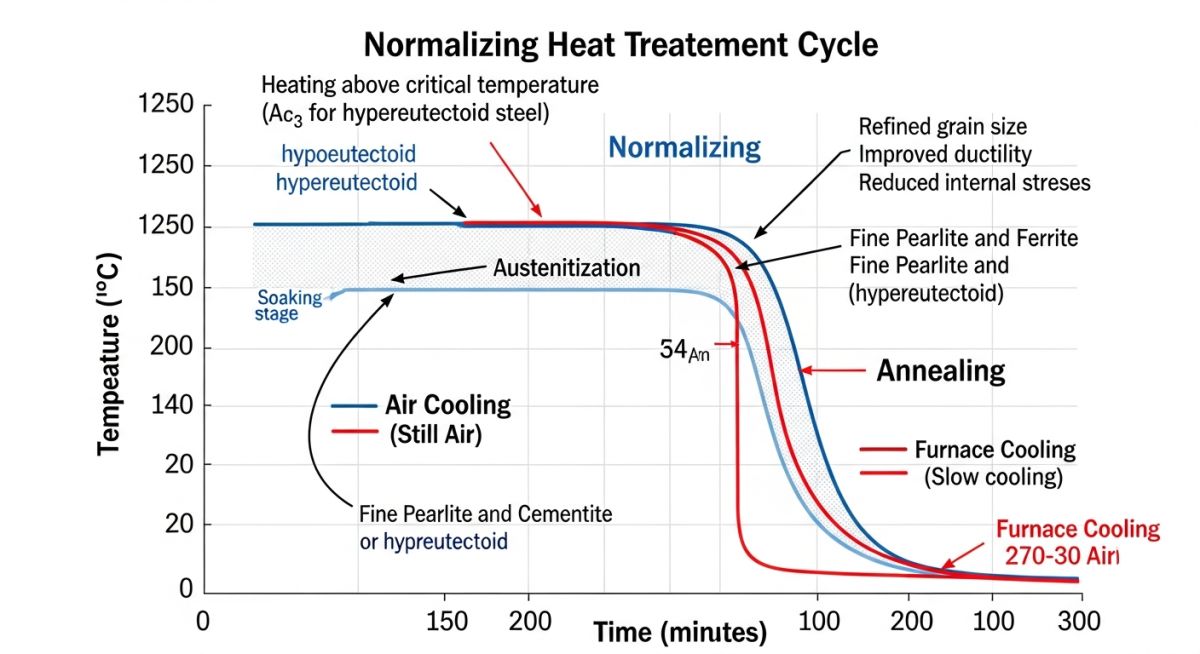 Case hardening of steel process in industrial furnace heat treatment