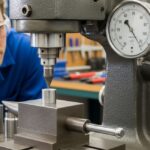 Rockwell hardness test machine measuring hardness using Rockwell hardness scale