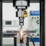 Tensile strength of steel test using universal testing machine showing ultimate tensile strength failure